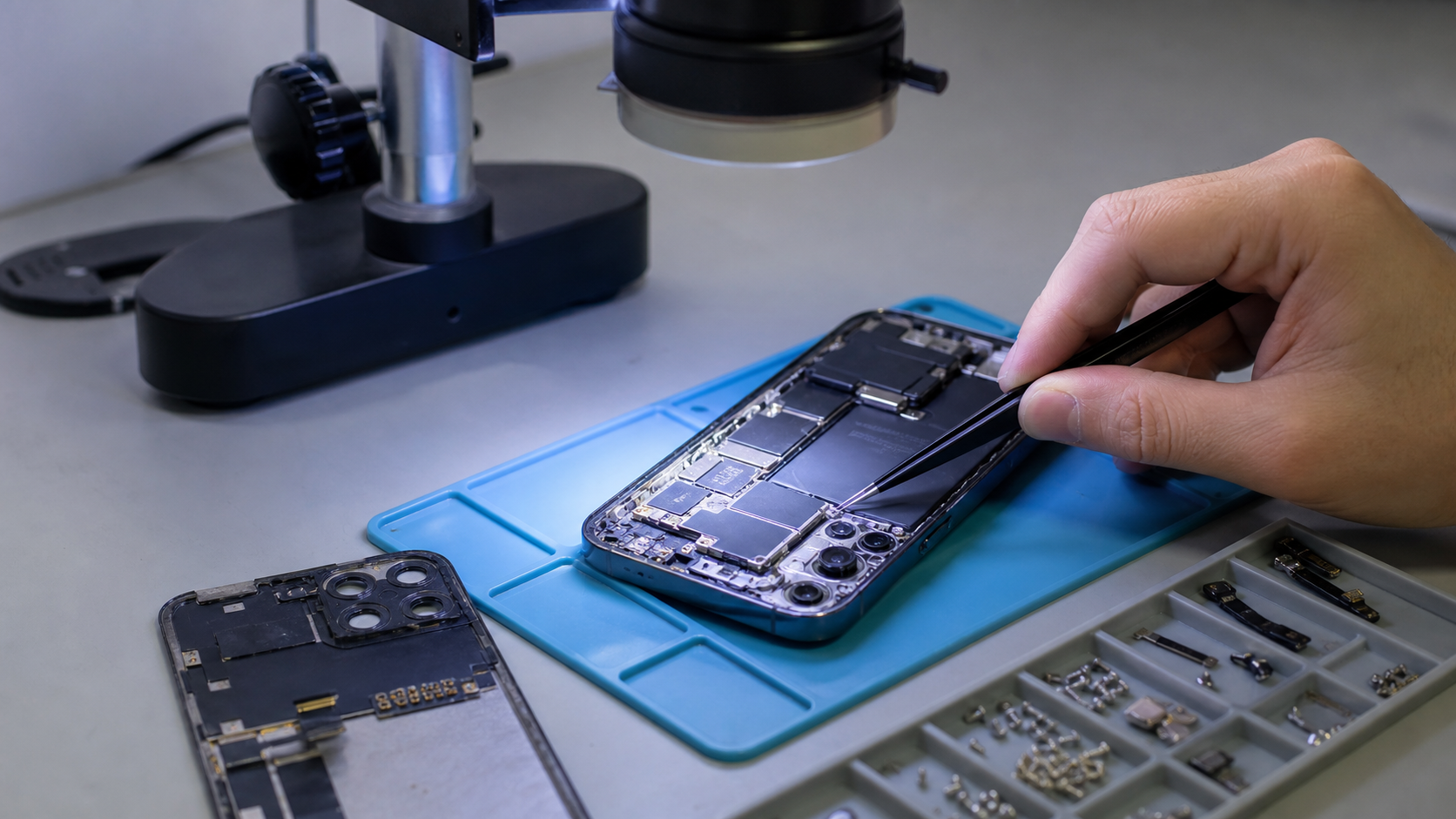iPhone 13 Pro kamera modülü, optik sabitleme, lens ve anakart kamera hattı diagnostik kontrolü