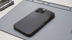 iPhone 14 Pro Max kasa ve arka cam onarımı için teknik servis ön incelemesi