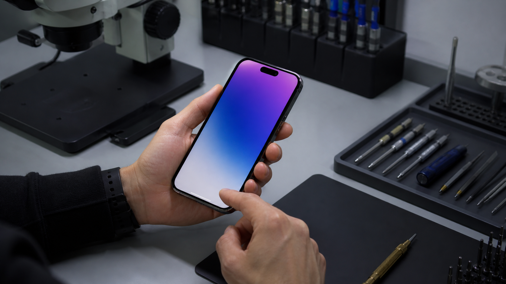 iPhone 15 Pro Face ID tamiri sonrası kalite kontrol