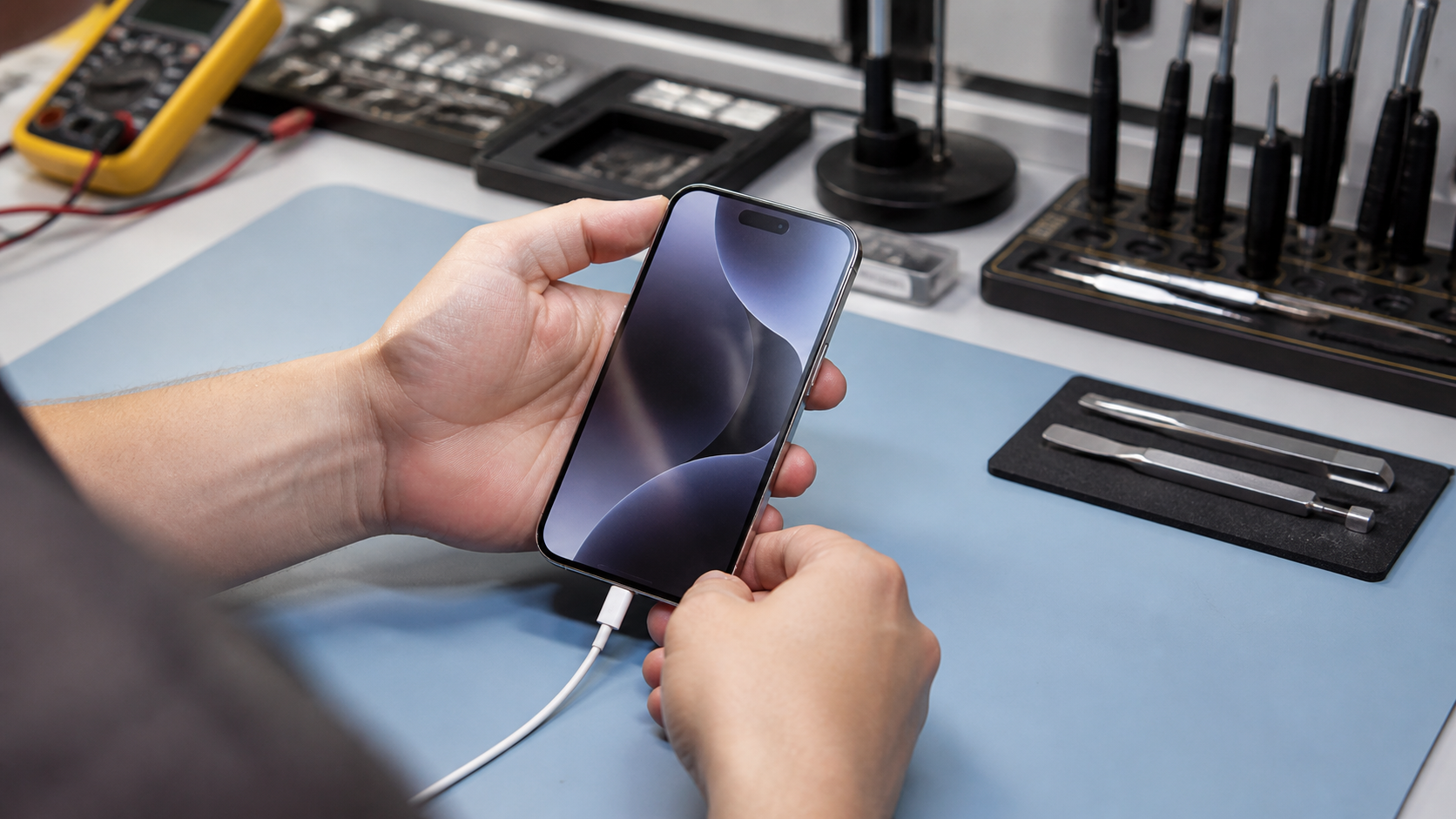 iPhone 17 Pro ekran tamiri sonrası kalite kontrol