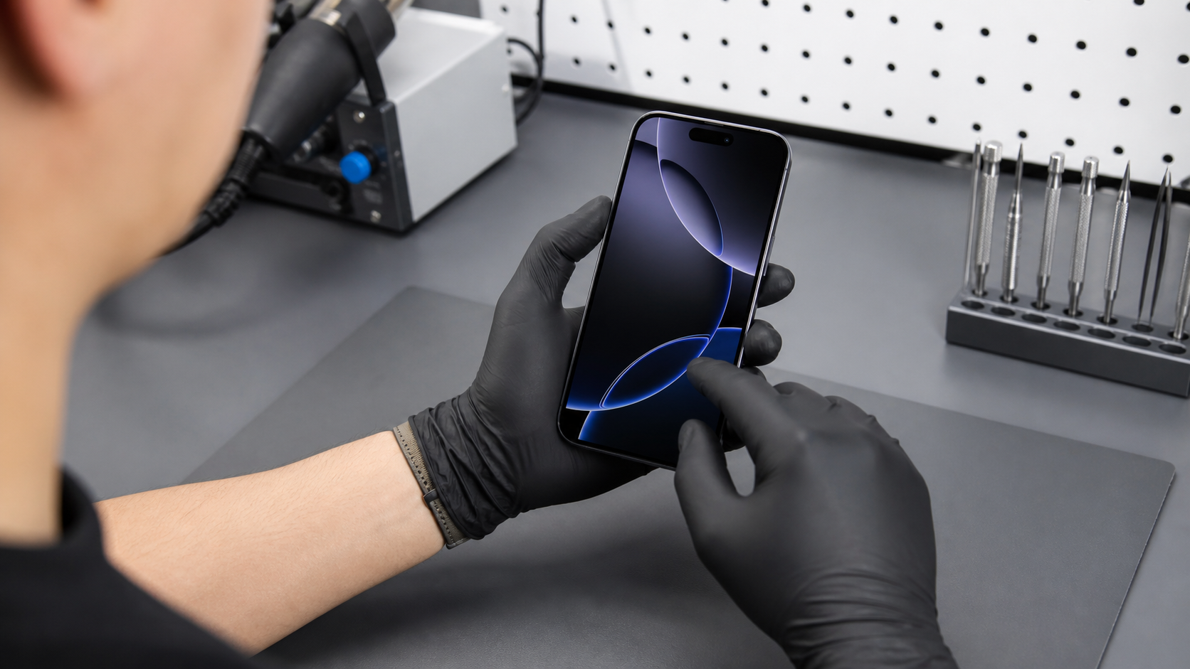 iPhone 17 Pro Max ekran tamiri sonrası kalite kontrol