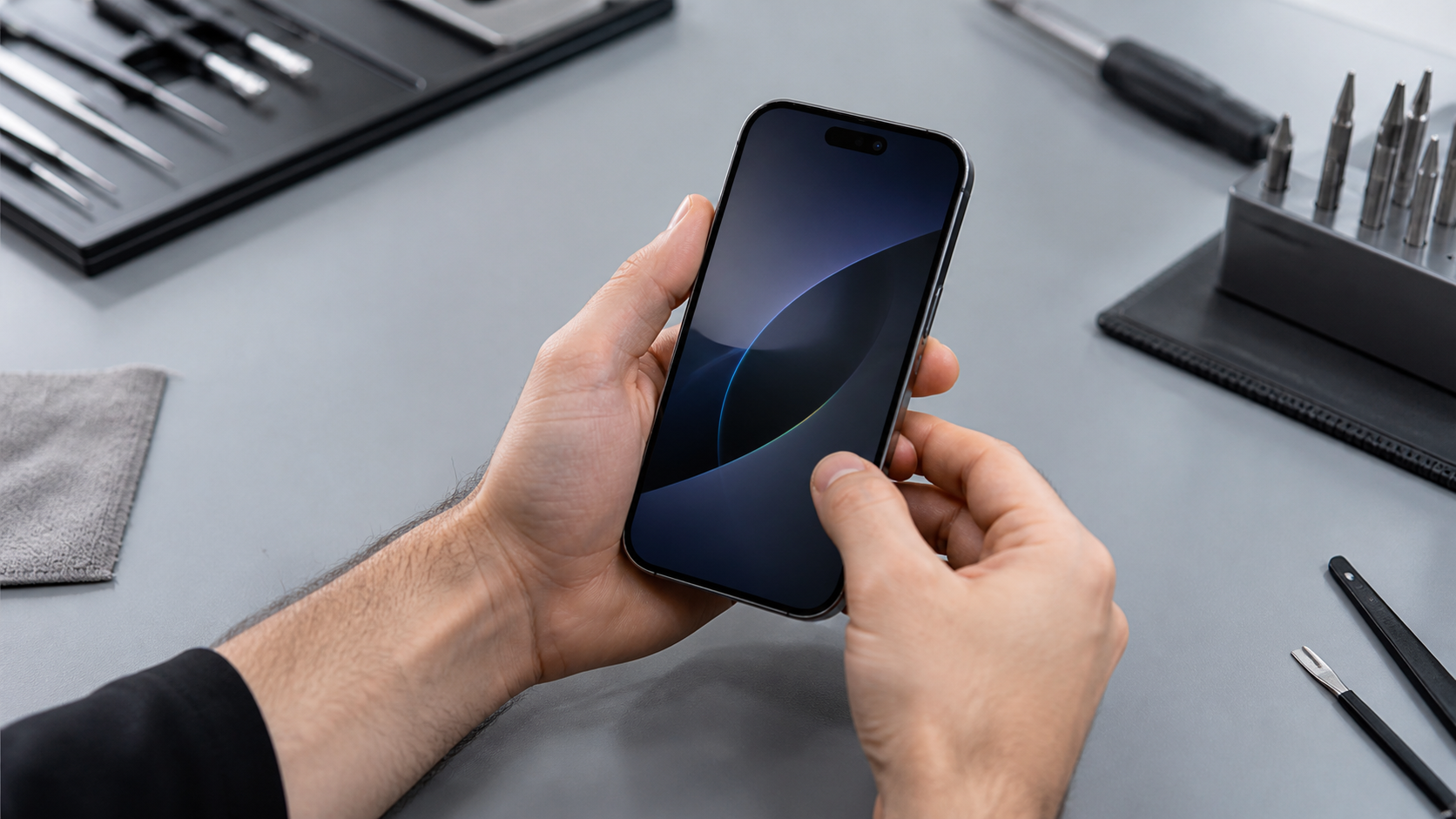 iPhone 18 kasa ve arka cam onarımı sonrası kalite kontrol