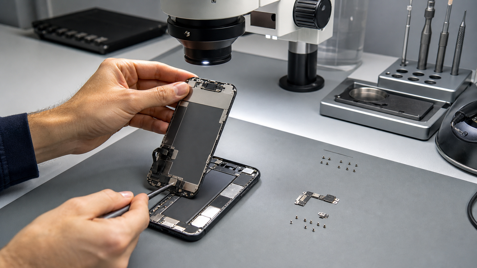 iPhone 18 ekran modülü, ekran konnektörleri ve görüntü devresi diagnostik kontrolü