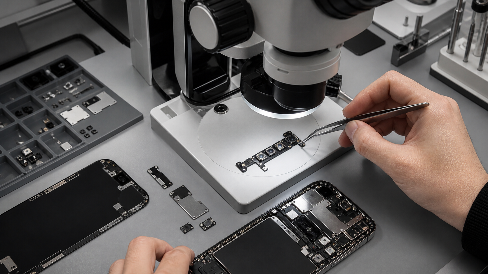 iPhone 18 TrueDepth kamera grubu, ön sensörler, bağlantılar ve kalibrasyon diagnostik kontrolü
