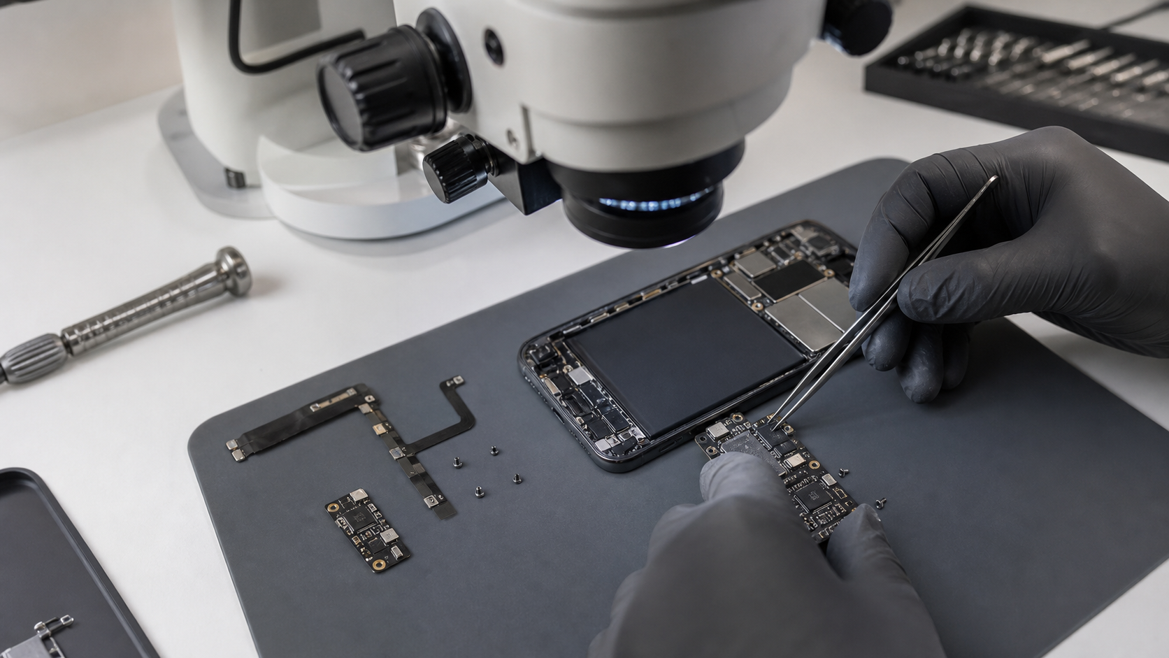 iPhone 18 şarj portu, flex kablo, pil ve şarj yönetimi devresi diagnostik kontrolü