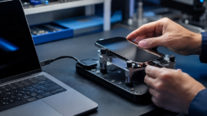 Fppro tanılama istasyonunda iPhone Repair Assistant kalibrasyon işlemi