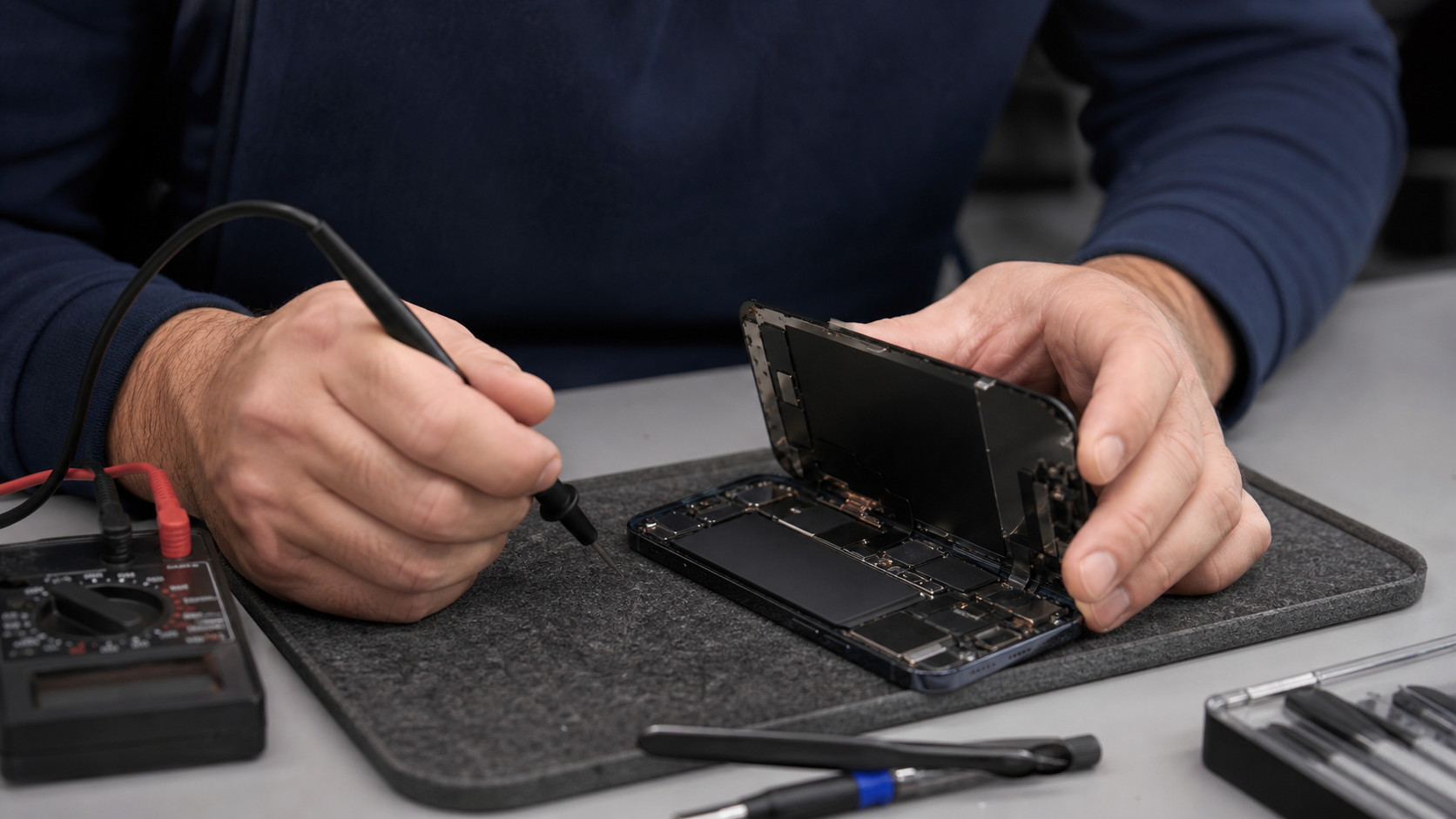 iPhone 12 serisi pil değişimi sırasında profesyonel teknik teşhis