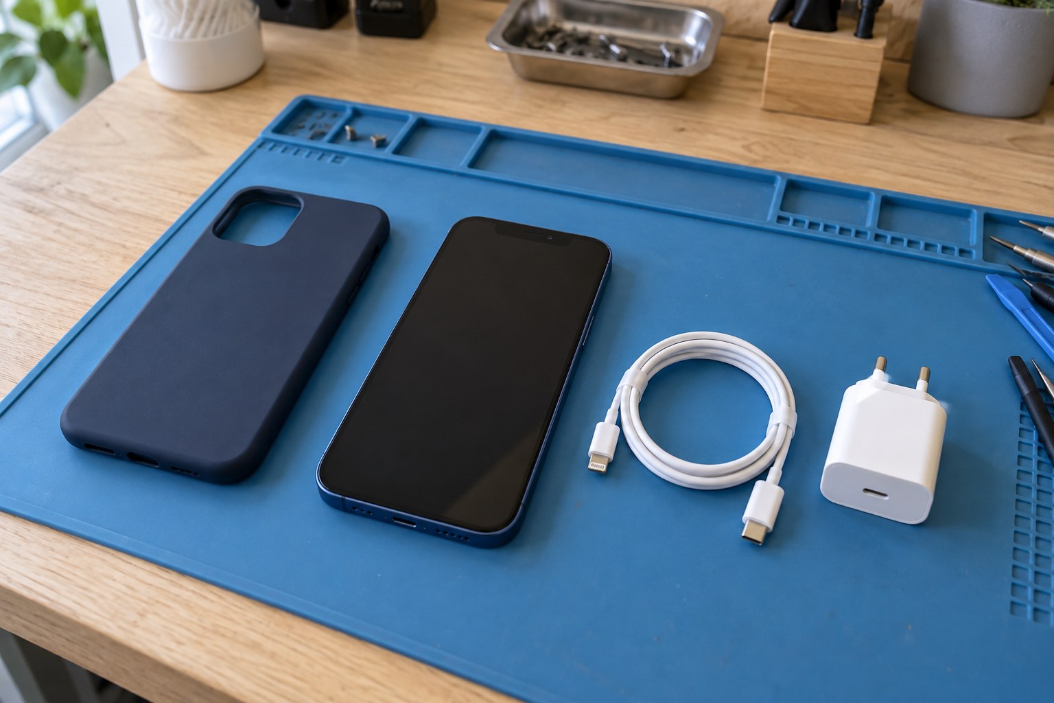 İkinci el iPhone bütçesinde aksesuarların değerlendirilmesi — temsili atölye görseli
