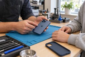 Çocuk için ilk iPhone seçiminin ailece değerlendirilmesi — temsili atölye görseli