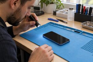 Açılmayan iPhone’un değerleme öncesi dış incelemesi — temsili atölye görseli