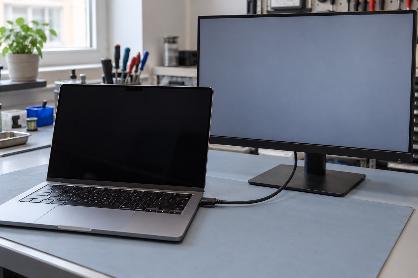 MacBook ekranı ile harici ekranın karşılaştırılması