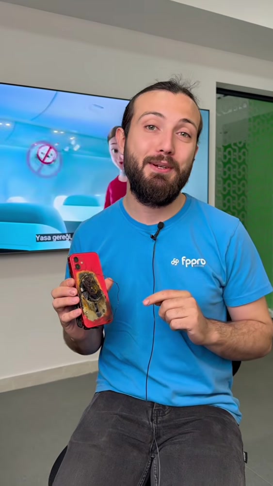 Uçak koltuğunda sıkıştığı anlatılan iPhone’un hasarı