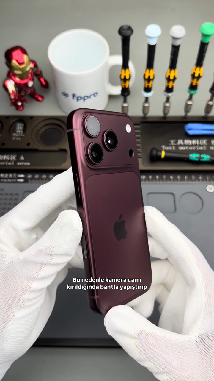 İşlem sonrasında iPhone 18 Pro kamera alanının görünümü