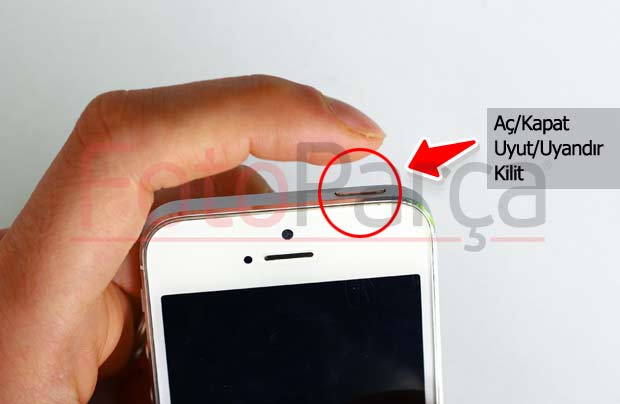 iPhone aç kapat uyut uyandır tuşu